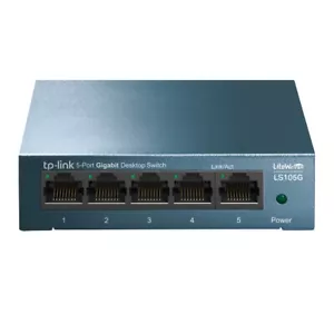TP-Link LS105G 5-portowy przełącznik gigabitowy metalowa obudowa QoS plug-and-play bez wentylatora B - Zdjęcie 1 z 2
