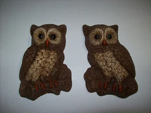 Juego de colgantes de pared artesanales de espuma vintage de mediados de siglo OWL - Imagen 1 de 12