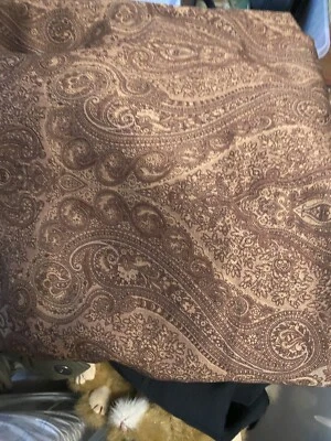 Novo Tecido de Forro Paisley Marrom 58" de Largura 100% Poliéster 3.+ Jardas Lindo! - Imagem 1 de 4