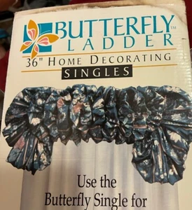 Butterfly Ladder 36" Home Decorating Easy No Sew Curtains Valance NOS 1993 Nice - Picture 1 of 9