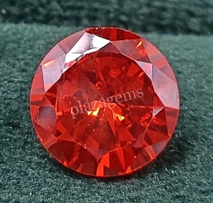 Piedra preciosa suelta certificada zafiro naranja natural forma redonda de 4-5 quilates N15 - Imagen 1 de 7
