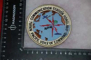 ORIGINAL US NAVY SQUADRON SHIP JACKET PATCH COMM STATION HONOLULU ERROR - Picture 1 of 2