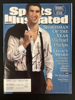 Michael Phelps Signed Sports Illustrated Mag 12/8/08 Olympic Gold SOY Auto JSA - Image 1 of 4