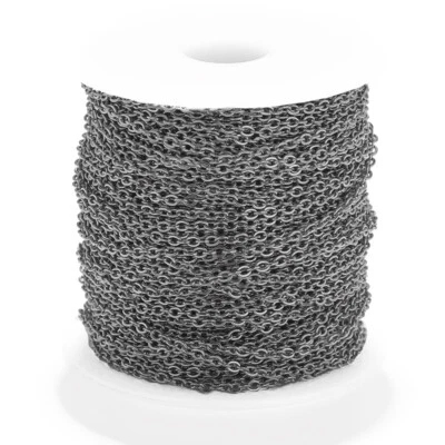 Cadenas de cable de acero inoxidable 10M 304 collar pulsera fabricación de joyas 1 mm de ancho Foto 1 de 4