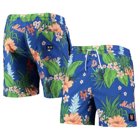 NWT Hurley x '47 New York Mets Cannonball Tropics 17" Swim Board Shorts XL Royal Cover