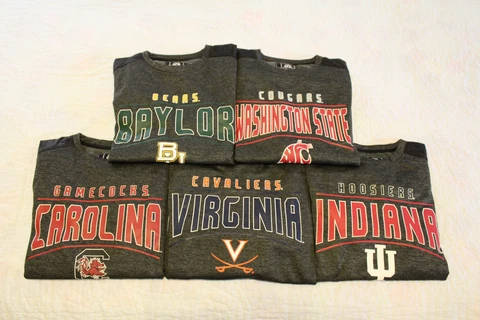 NWT NCAA Mens J.America Gray L/S Performance Sweatshirt Multiple Teams and Sizes Cover