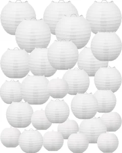 80 Pcs Paper Lanterns Chinese Japanese Lanterns for Wedding,4'', 6'', 8'', 10'', - Picture 1 of 7