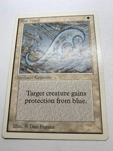 Blue Ward Unlimited White Uncommon MAGIC THE GATHERING MTG MP - Picture 1 of 22