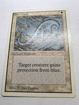 Blue Ward Unlimited White Uncommon MAGIC THE GATHERING MTG MP - Image 1 of 4