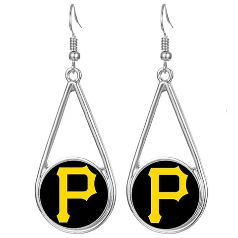 Pittsburgh Pirates Womens Silver Drop Dangle Earrings w Gift Pkg D29 Cover