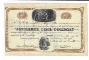 WEST VIRGINIA 1902 Winifrede Coal Company Stock Certificate - Picture 1 of 2