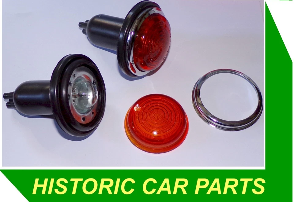 2 ЯНТАРНЫЕ ЛАМПЫ-ВСПЫШКИ для ASTON MARTIN DB4 DB4GT 1959-60 сменные Lucas L488 - Изображение 1 из 1