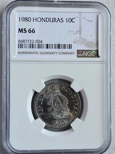 Honduras 10 Centavos 1980 NGC MS 66 - Picture 1 of 2