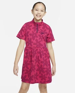Nike Printed Dress Girls Medium 10-12yrs M Sportswear Short Sleeve Frock New - Picture 1 of 5