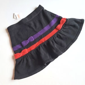 Gymboree Girls sz 5 Winter Penguin Bow Sweater Skirt NWT Black Red - Picture 1 of 2