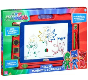PJ Masks Deluxe Large Magnetic Scribbler Drawing Pad + 5 Stamps - Picture 1 of 8
