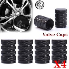 4X Black Car Truck Bike Aluminum Wheel Rims Stem Air Valve Caps Tyre Cover 2019