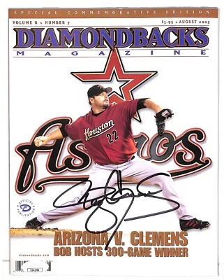Revista autografiada por Roger Clemens Diamondbacks Houston Astros JSA Foto 1 de 3