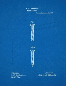 Holzschrauben Patentdruck Bauplan - Bild 1 von 3