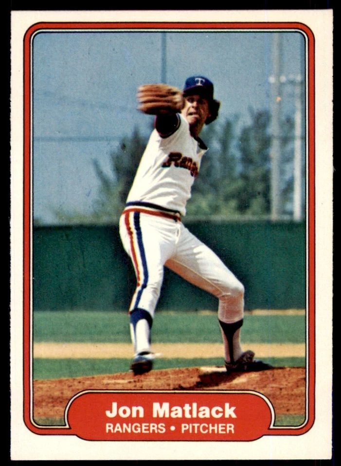 1982 FLEER JON MATLACK . TEXAS RANGERS #323 - Image 1 of 2