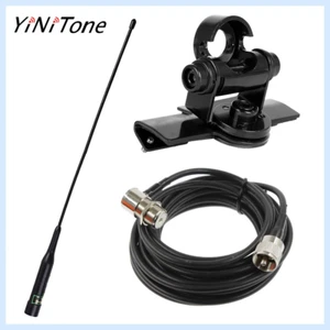 NL-R2 antenna with black RB-400 Mount Bracket and 5M RG58 Extension Cable - Picture 1 of 6