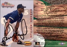 Howard Battle Signed 1994 Ted Williams #118 Card Toronto Blue Jays Auto AU