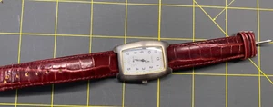 Vintage Nautica Steel Date Watch Men White Face Leather Band New Battery - Picture 1 of 3