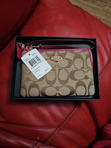 NUOVO IN SCATOLA DA DONNA ""COACH"" CON CERNIERA NERA FIRMATA $65