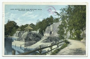 "1919 Collectable Postcard Lake Shore Drive & Sentinel Rock Mohonk Lake NY" GC - Picture 1 of 2