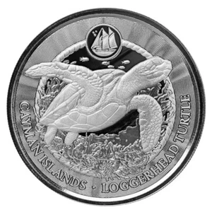 2024 LOGGERHEAD TURTLE 1 oz 9999 Fine Silver Coin Cayman Islands BU Scottsdale - Bild 1 von 3