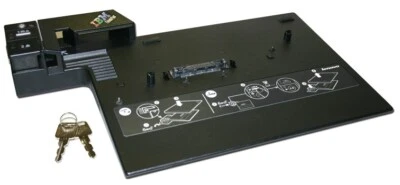 LENOVO IBM PORT REPLICATOR 2504 THINKPAD T400 T500 T60 X60  42W8298 + SCHLÜSSEL - Bild 1 von 3