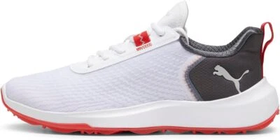 Nuevos zapatos de golf deportivos Puma Fusion Crush para hombre - blancos/carbón - 379204 01 Foto 1 de 3