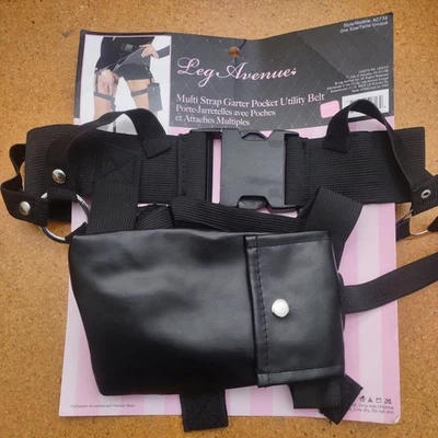 Leg Avenue Women's Multi Strap Garter Pocket Utility Belt Costume Accessory,...  - Image 1 of 4