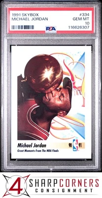 1991 SKYBOX #334 MICHAEL JORDAN BULLS HOF PSA 10 - Imagem 1 de 2
