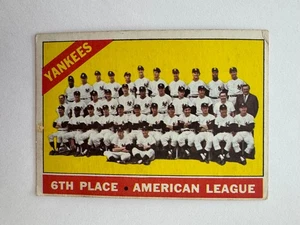 Tarjeta del equipo 1966 Topps #92 New York Yankees (baja calidad) - Imagen 1 de 2