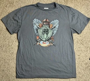 MASTERS OF THE UNIVERSE Crest HE-MAN Gr. L Grau T-Shirt Lootwear Exclusive - Bild 1 von 3