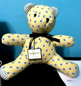 Vintage Vera Bradley Plüsch Mini Teddybär Elizabeth gelb 11 Zoll nicht mehr produziert - Bild 1 von 5