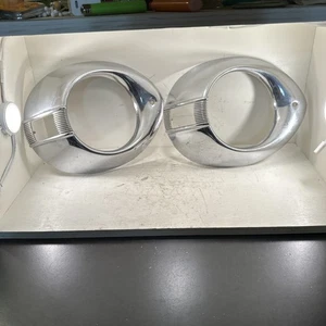 Used 1940 Ford Deluxe OEM Front Headlight Chrome Bezels Trim Set Left Right - Foto 1 di 22