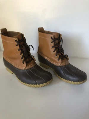 L.L. Botas masculinas Bean Duck - Tamanho 12 - Botas de feijão marrom acastanhado - Feitas no Maine - Imagem 1 de 4