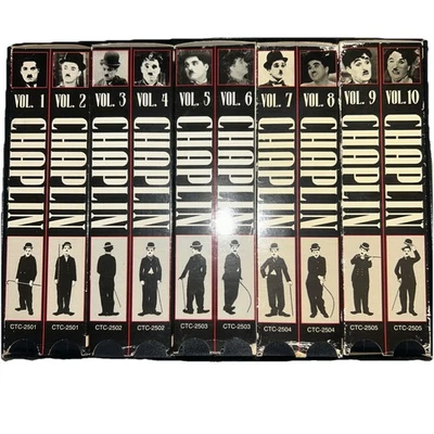 Chaplin The Collection - Complete Box Set: Volumes 1-10 ( VHS, 1993) - Image 1 of 4