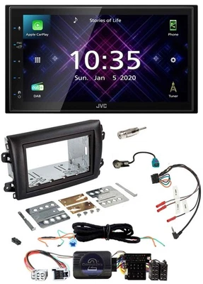 JVC DAB 2DIN Lenkrad Bluetooth USB Autoradio für Fiat Ducato Serie 8 ab 2021 - Bild 1 von 4