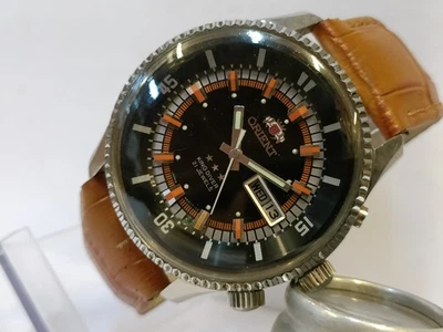 ORIENT KING DIVER 21J AUTOMATIC BLACK DIAL 0469620-70 JAPAN MEN'S WORKING - Image 1 of 4