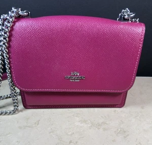 Coach Umhängetasche silber/hellviolett C9949 Mini Klare Leder - Bild 1 von 6