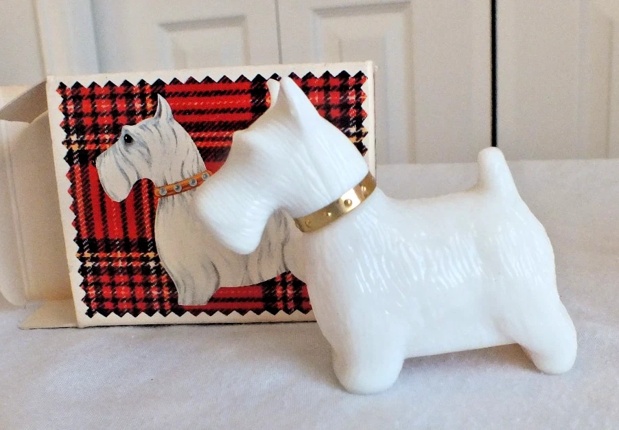 Avon Queen of Scots cerámica vidrio terrier perro cotillón colonia nuevo de stock con caja 1 oz Foto 1 de 4