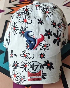 Girls Youth '47 White Houston Texans Daisy Delight Clean Up Adjustable Hat - Picture 1 of 3