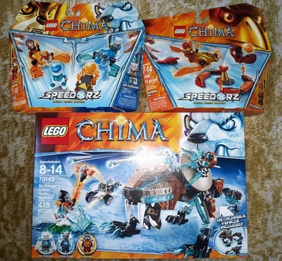 LEGO CHIMA 70143 Sir Fangar's Sabre-Tooth Walker + Speedorz 70155 & 70156  NEW!! - Image 1 of 4