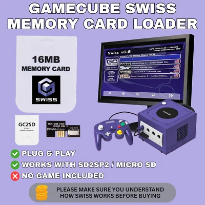 Swiss Gamecube Memory Card Bootable Loader SD2SP2/GC2SD Plug and Play - Image 1 of 3