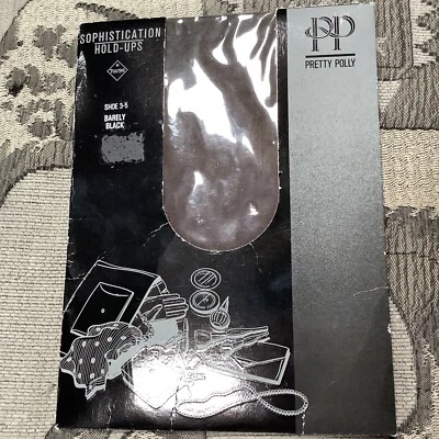 🦵Pretty Polly SOFISTICATION APENAS NEGRO Hold-ups Talla 3-5 Foto 1 de 2