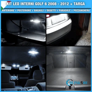 KIT LED INTERNI PER VOLKSWAGEN GOLF 6 VI DAL 2008 AL 2012 + LUCI TARGA NO ERRORE - Foto 1 di 2