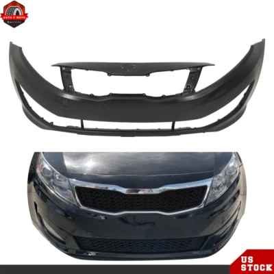 For 2012 2013 Kia Optima LX EX Sedan 4-Door Primered Plastic Front Bumper Cover - Image 1 of 4